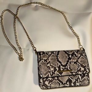 JustFab Mini Crossbody Bag in Natural Snake Never used